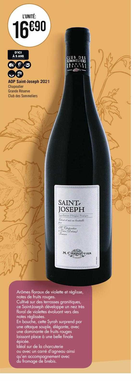 aop saint-joseph chapoutier grandes réserves club des sommeliers