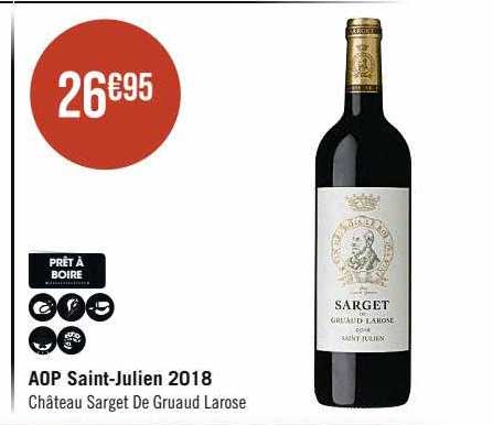 aop saint-Julien 2018 château sarget de gruaud larose