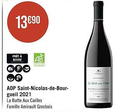 aop saint-Nicolas-de-Bourgueil 2021 la butte aux cailles famille amirault grosbois