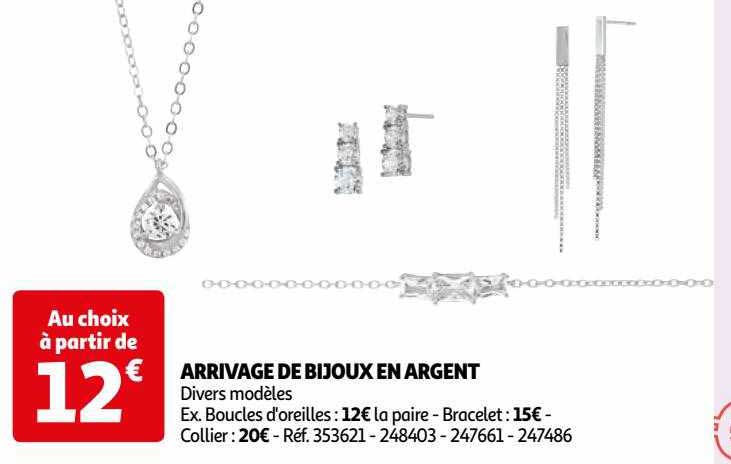 arrivage de bijoux en argent