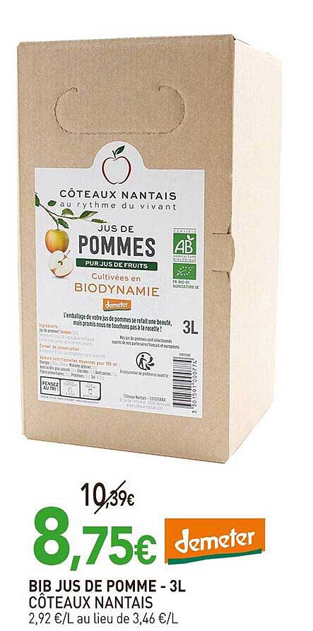 bib jus de pomme côteaux nantais