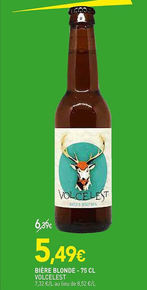 Bière Blonde Volcelest - 75 Cl