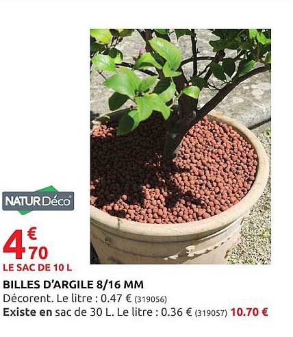billes d'argile 8/16 mm naturdéco