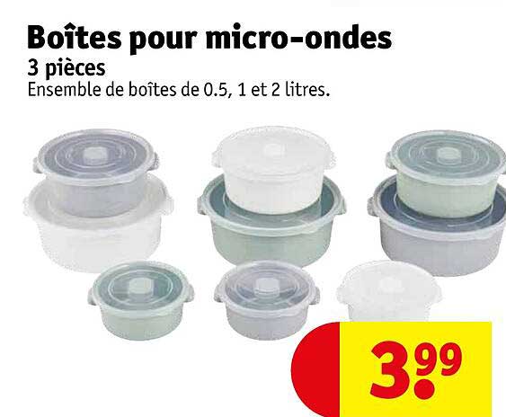 boîtes pour micro-ondes