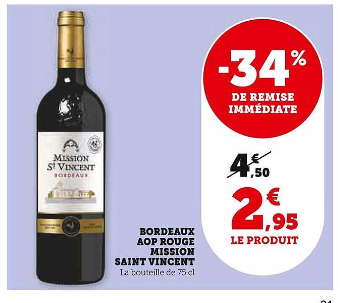 bordeaux aop rouge mission saint vincent