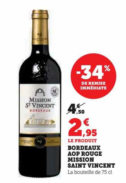 bordeaux aop rouge mission saint vincent