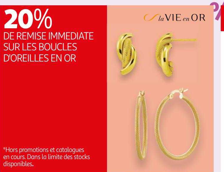 boucles d'oreilles en or la vie en or