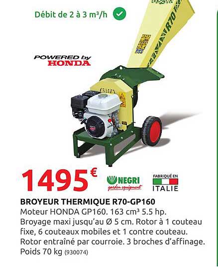 broyeur thermique r70-gp160 honda