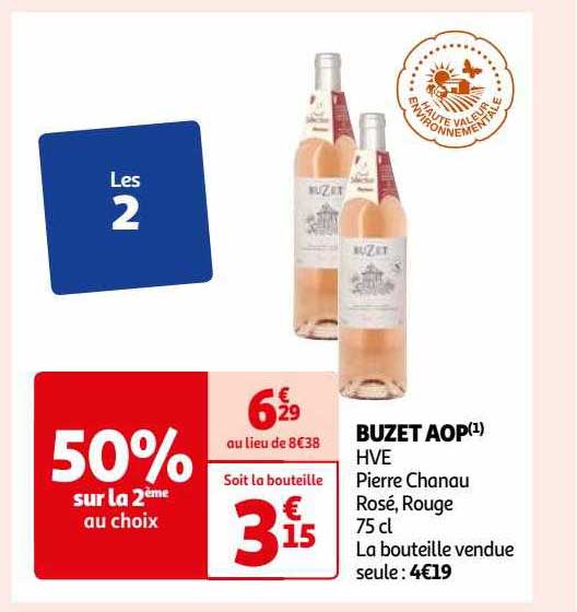 buzet aop hve pierre chanau rosé, rouge