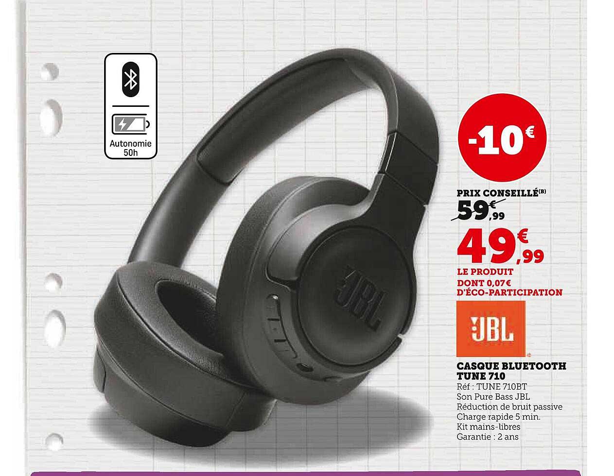 casque bluetooth tune 710 jbl
