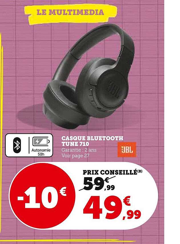 casque bluetooth tune 710 jbl