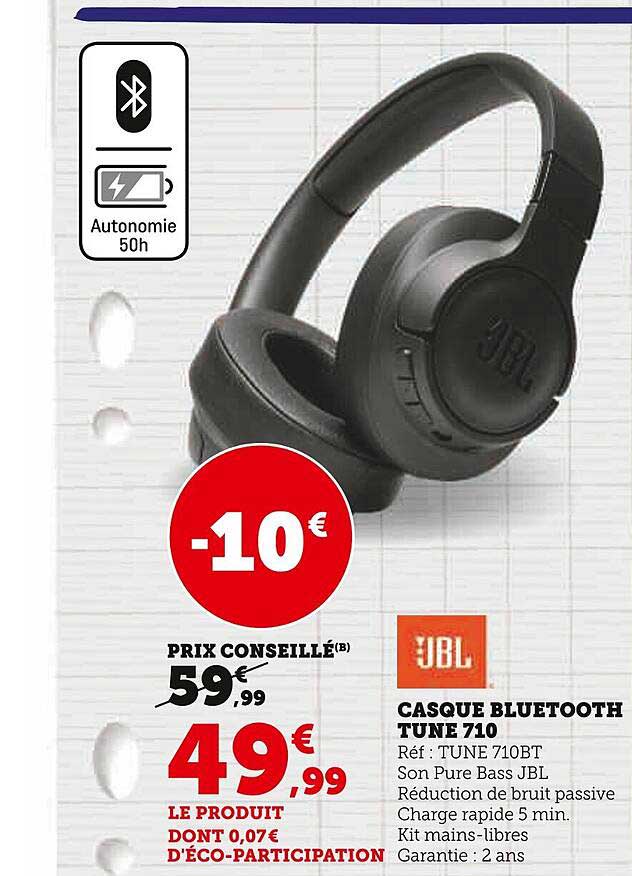 casque bluetooth tune 710 jbl