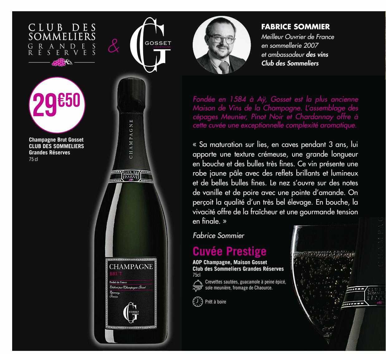 champagne brut gosset club des sommeliers grandes réserves