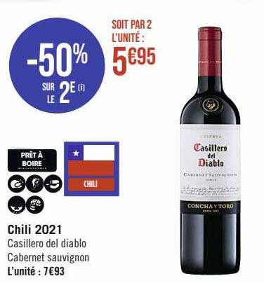 chili 2021 casillero del diablo cabernet sauvignon