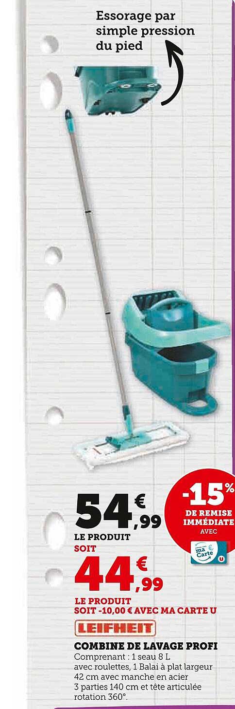 Combiné De Lavage Profi Leifheit