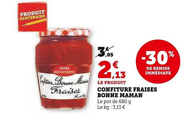 confiture fraise bonne maman