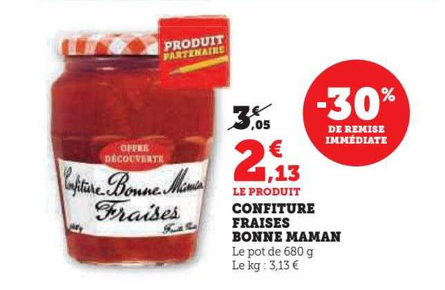 confiture fraises bonne maman