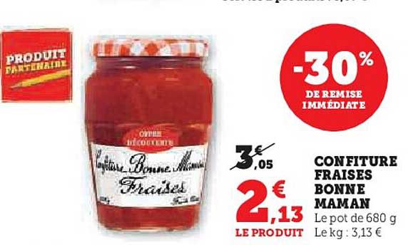 confiture fraises bonne maman