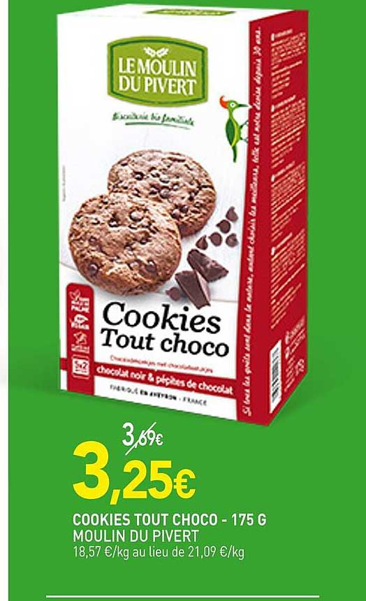 cookies tout choco moulin du pivert - 175 g