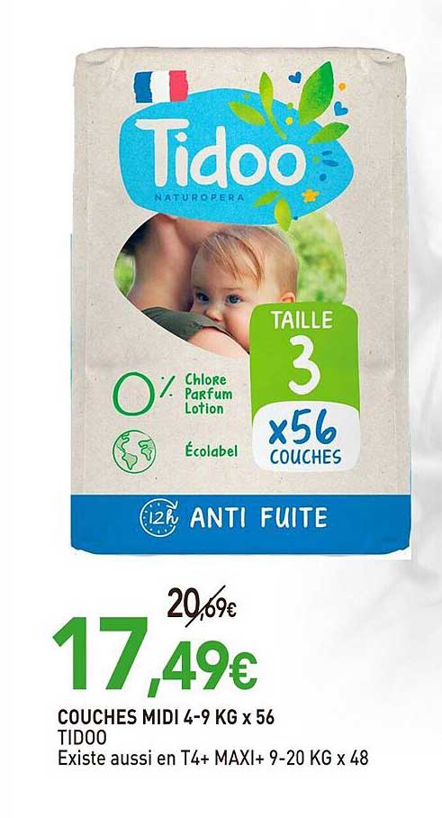 couches midi 4-9 kg x 56 tidoo