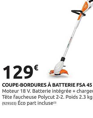 coupe-bordures à batterie fsa 45