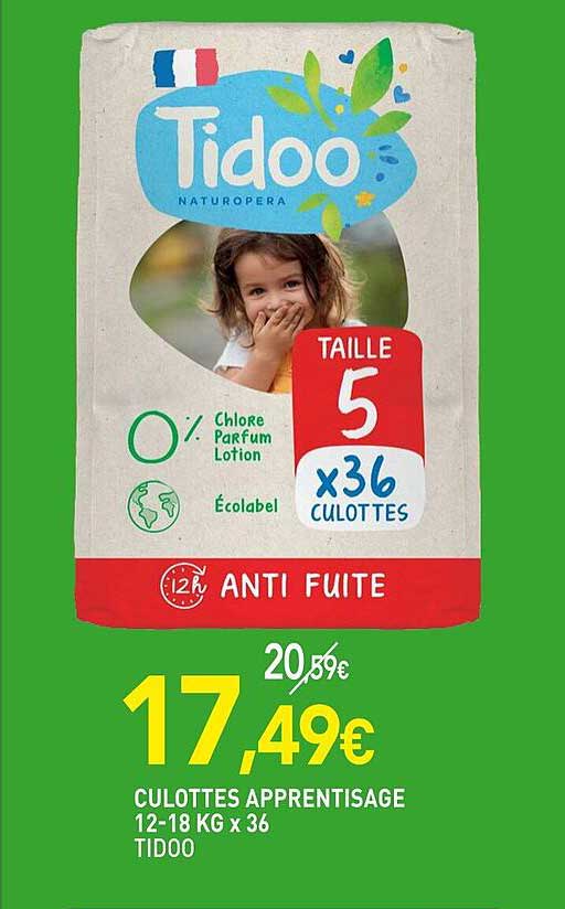 culottes apprentissage 12-18 kg x 36 tidoo