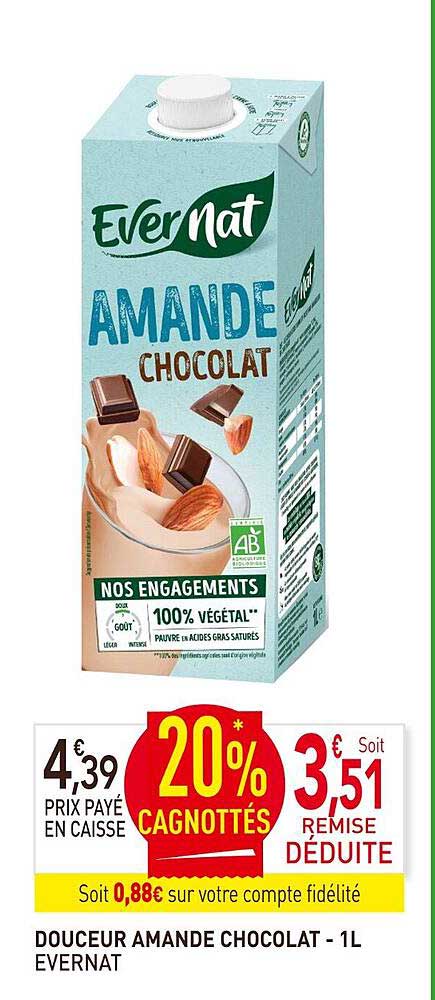 Douceur Amande Chocolat  Evernat - 1 L