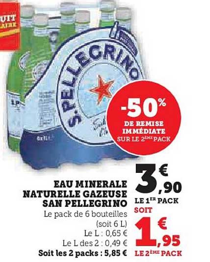 eau minérale naturelle gazeuse san pellegrino