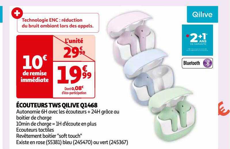 écouteurs tws qilive q1468