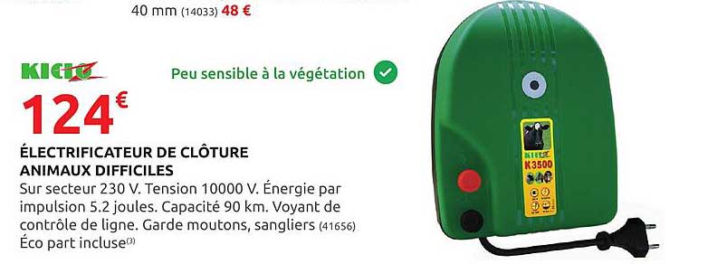 électrificateur De Clôture Animaux Difficiles Kidoz