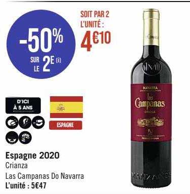 espagne 2020 crianza las campanas do navarra