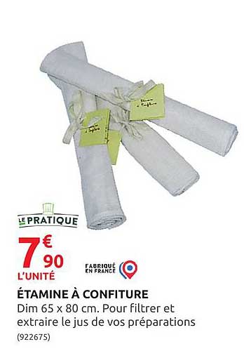 étamine à confiture le pratique