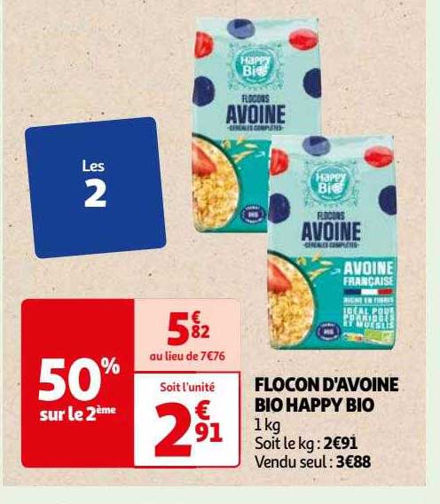 flocon d'avoine bio happy bio