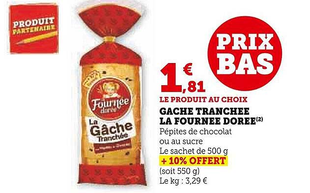 gâche tranchée la fournée dorée