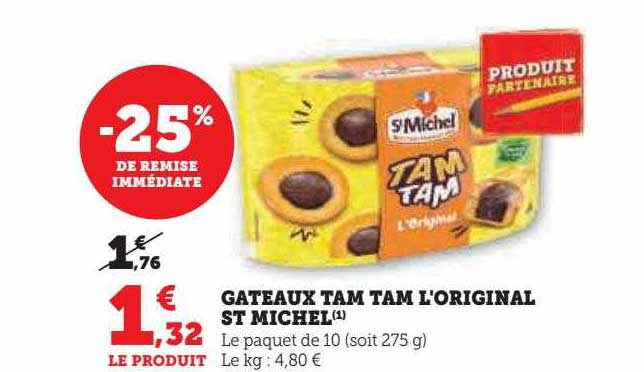 gâteaux tam tam l'original st michel