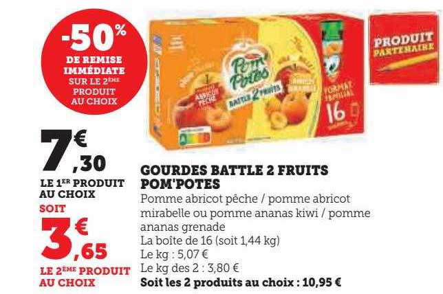 gourdes battle 2 fruits pom'potes