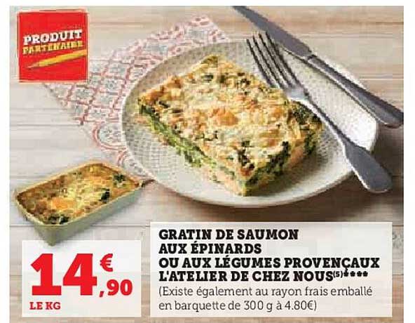 gratin de saumon aux épinards ou aux légumes provençaux l'atelier de chez nous