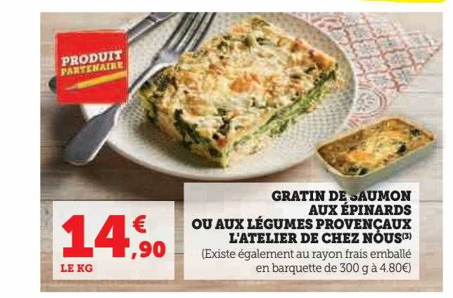 gratin de saumon aux épinards ou aux légumes provençaux l'atelier de chez nous