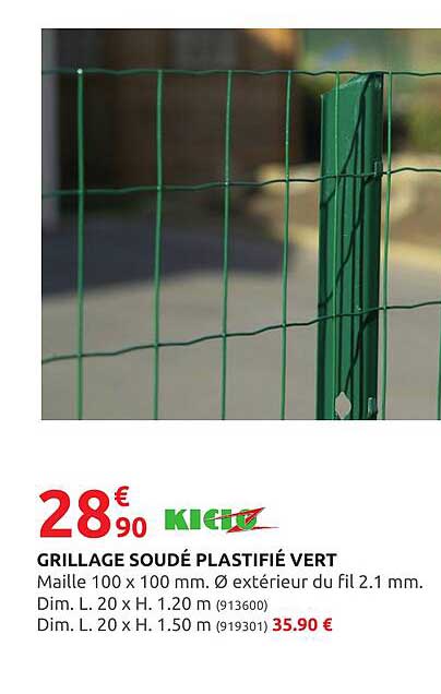 grillage soudé plastifié vert kidoz