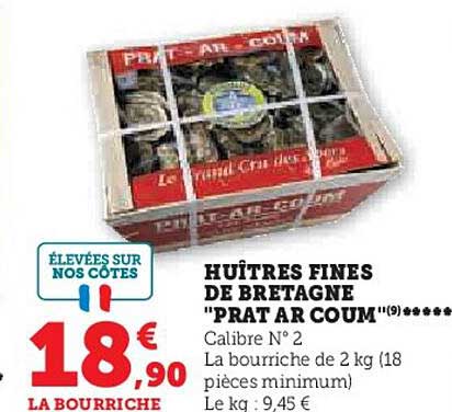 huîtres fines de bretagne "prat ar coum"