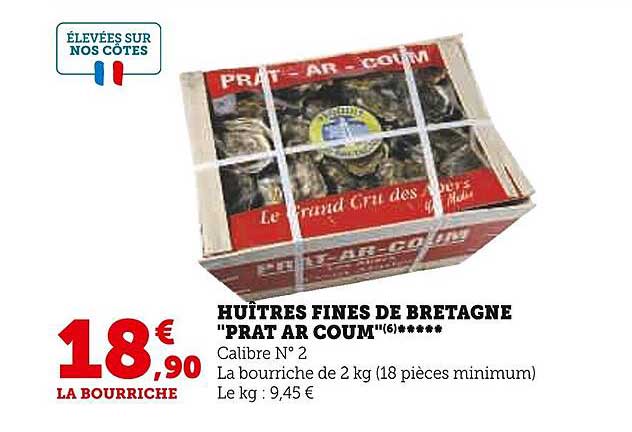 huîtres fines de bretagne "prat ar coum"