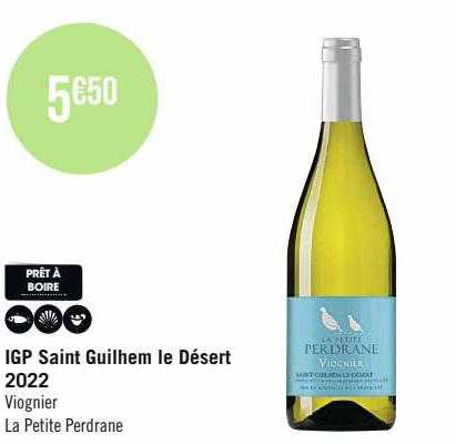 igp saint guilhem le désert 2022 viognier la petite perdrane