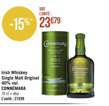 irish whiskey single malt original 40% vol. connemara