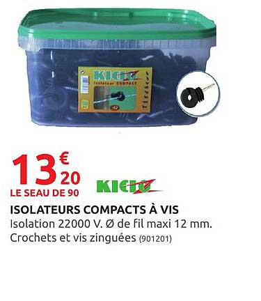 isolateurs compacts à vis kidoz