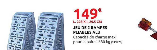 jeu de 2 rampes pliables alu