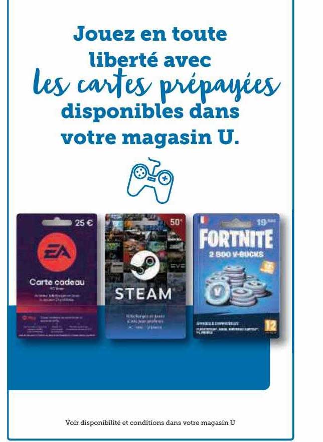 jouez en toute liberté avec les cartes prépayées