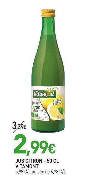 Jus Citron Vitamont - 50 Cl