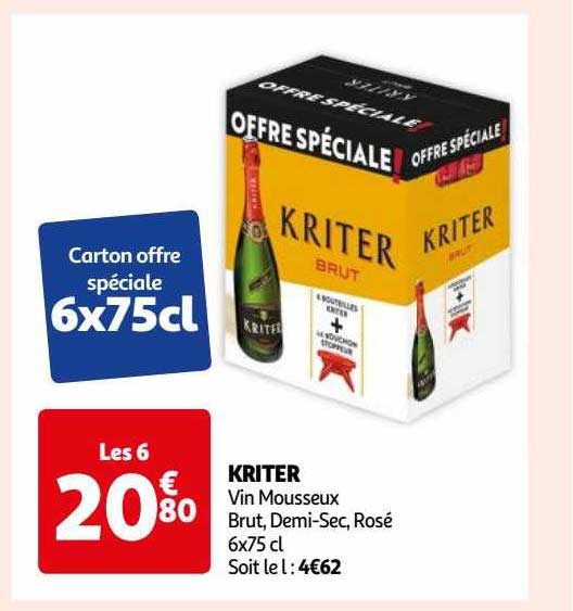 kriter vin mousseux brut, demi-sec, rosé