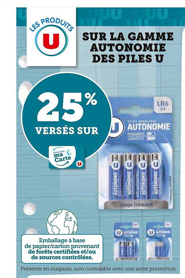 la gamme autonomie des piles u