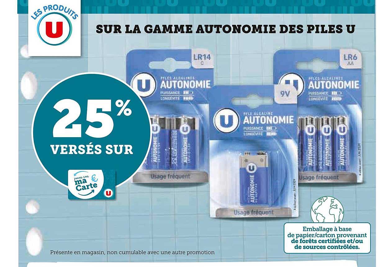 la gamme autonomie des piles u